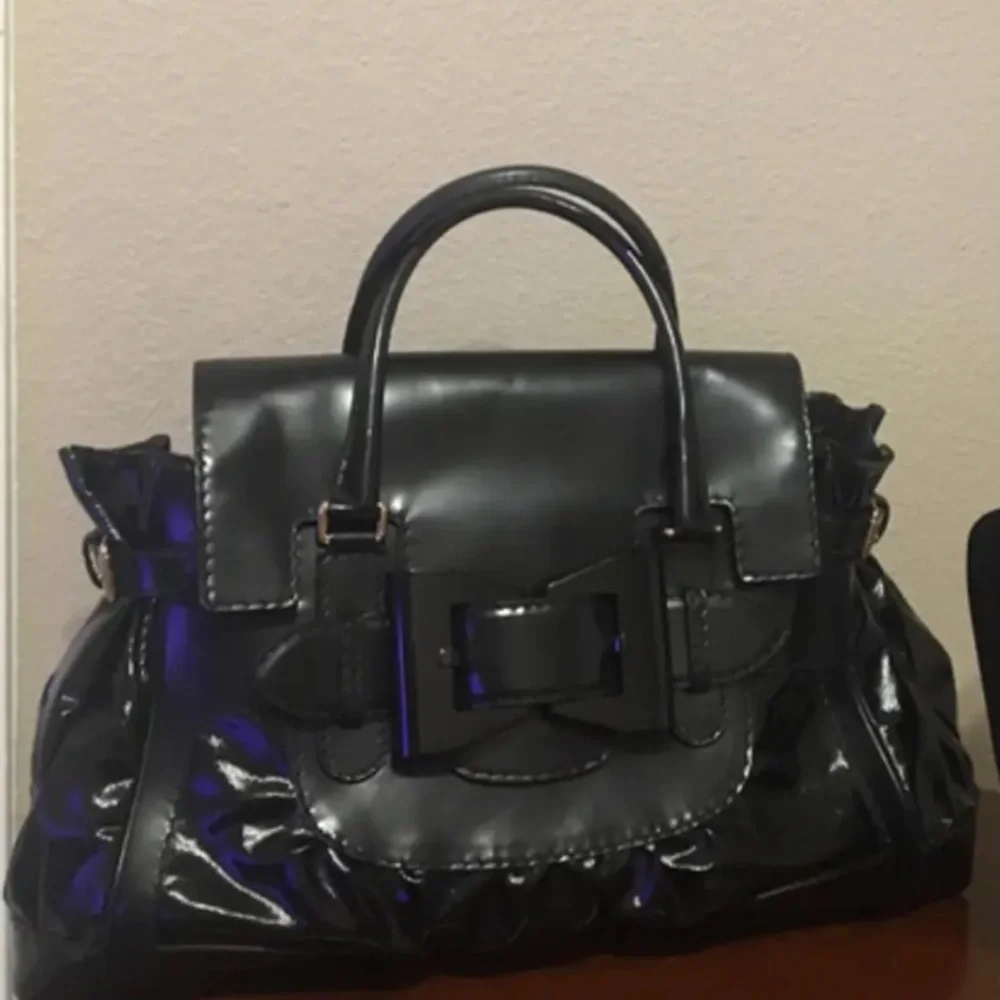 Gucci Black Leather and Coated Canvas Large Dialux Queen Tote